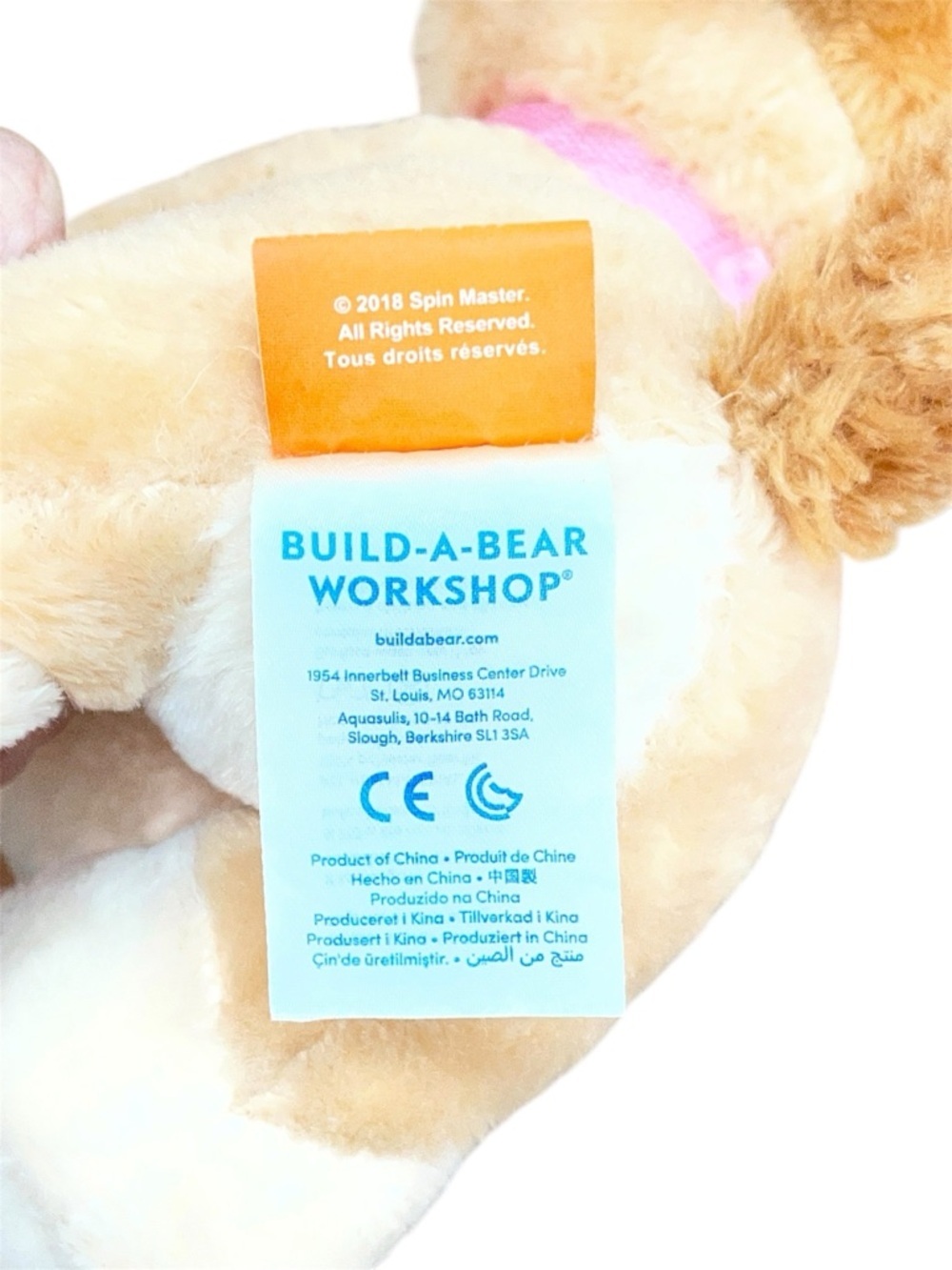 Build-A-Bear Plush Sky Paw Patrol Nickelodeon with Pink Collar Accent Plush - Picture 4 of 8